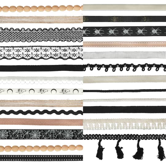 Tan, Black & White Halloween Trim Bundle, 25ct. by Celebrate It™